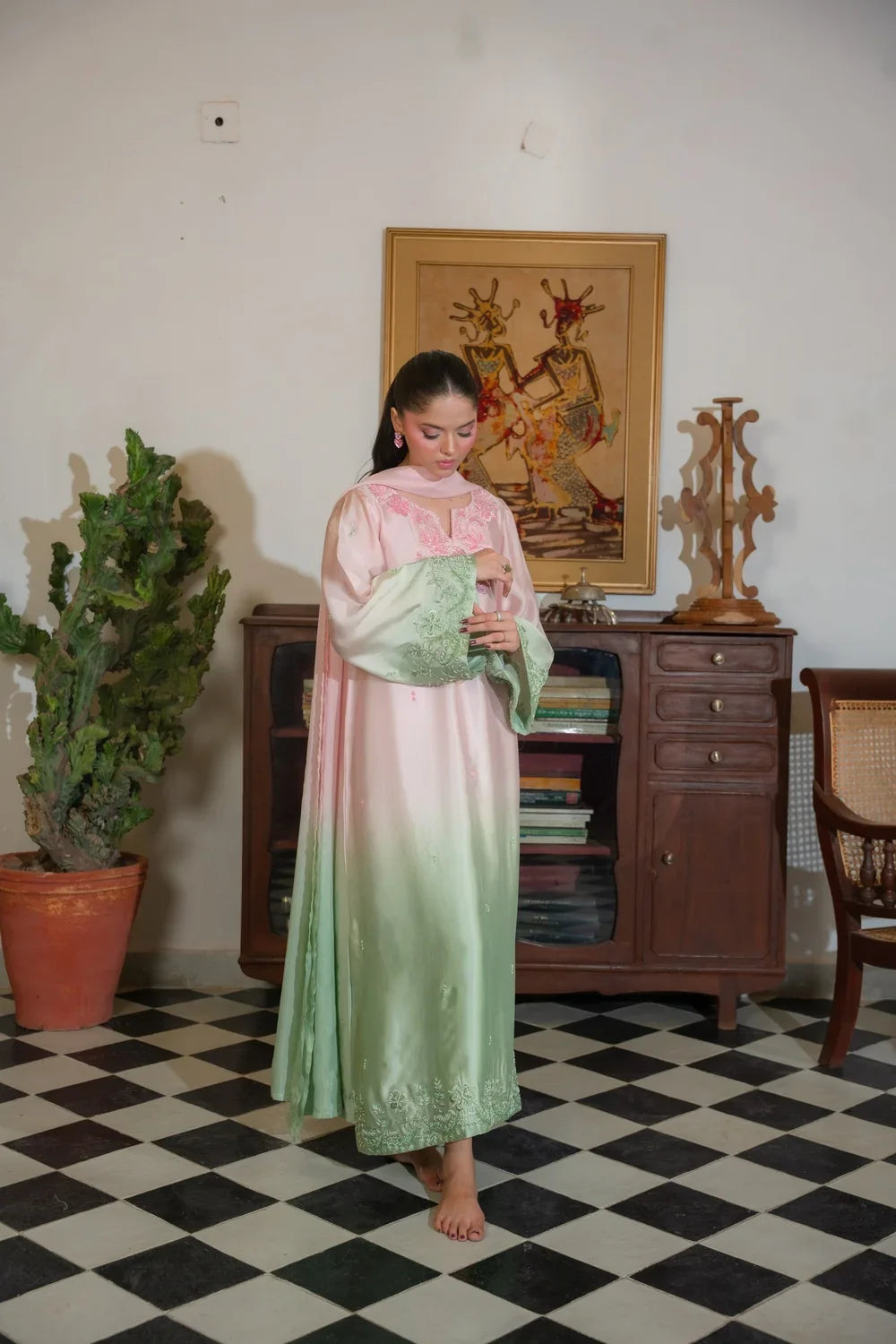 Amani formal long shirt ensemble by Uzman Yasen