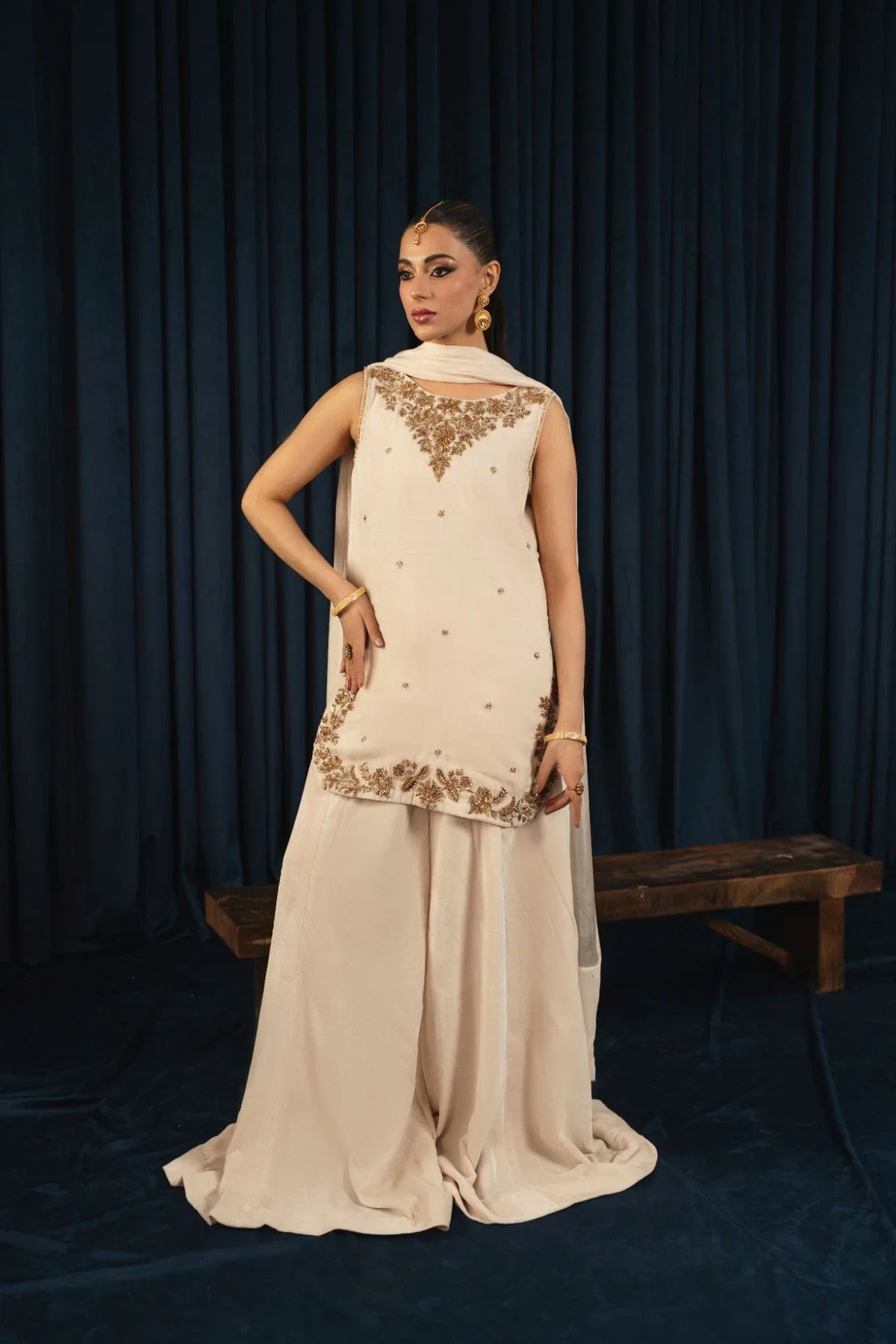 Ruva formal sharara ensemble by Uzman Yasen