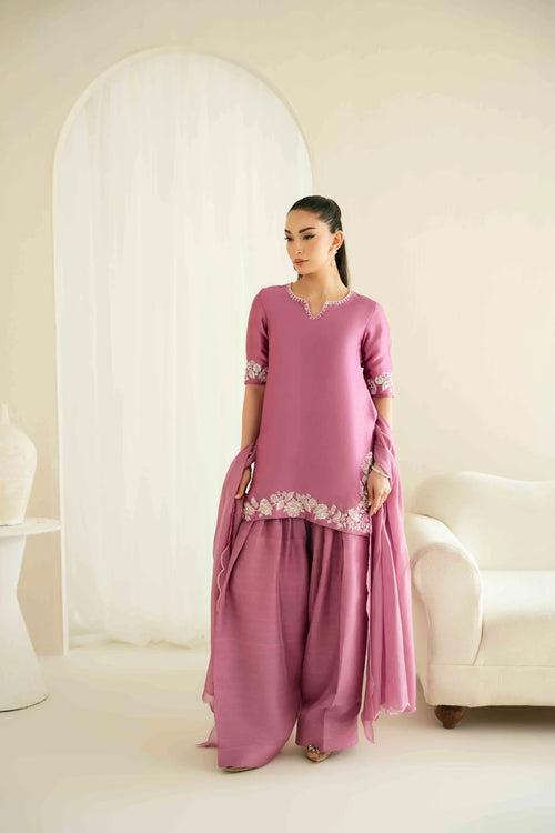 Afrozeh formal farshi shalwar by Uzman Yasen