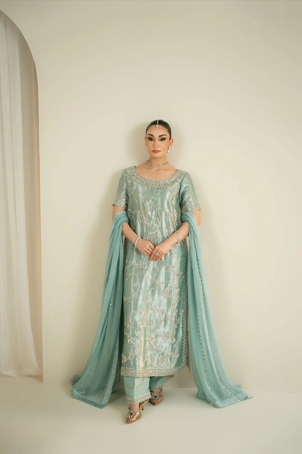 Allure formal long shirt ensemble by Uzman Yasen