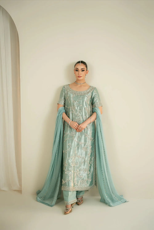 Allure formal long shirt ensemble by Uzman Yasen