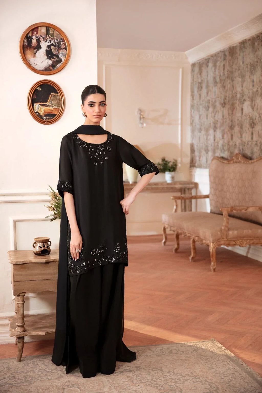 Starlet formal farshi shalwar by Uzman Yasen