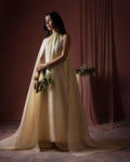 Ivory halter casual pret ensemble by Uzman Yasen