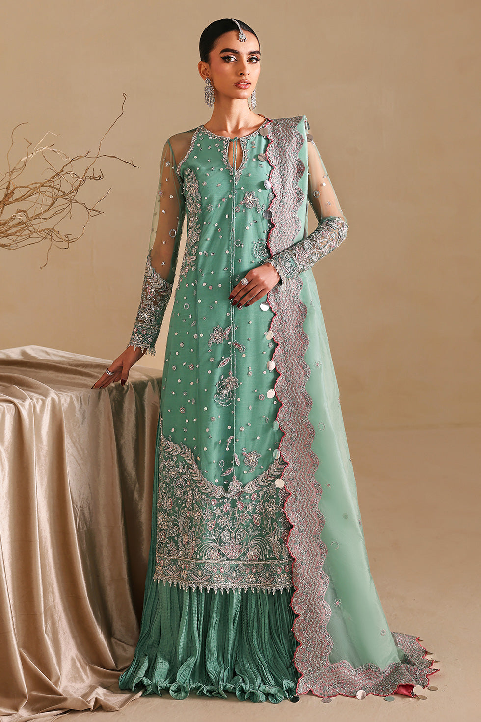 Olyra formal sharara ensemble by Uzman Yasen