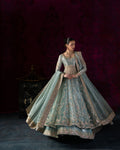 Elysa hand-embellished bridal couture ensemble by Uzman Yasen