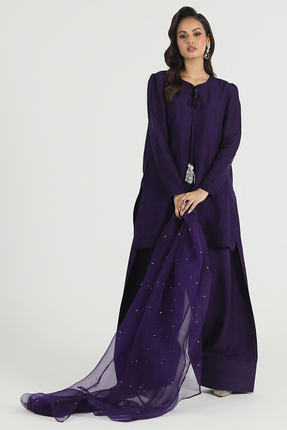 Muave casual pret farshi shalwar by Uzman Yasen